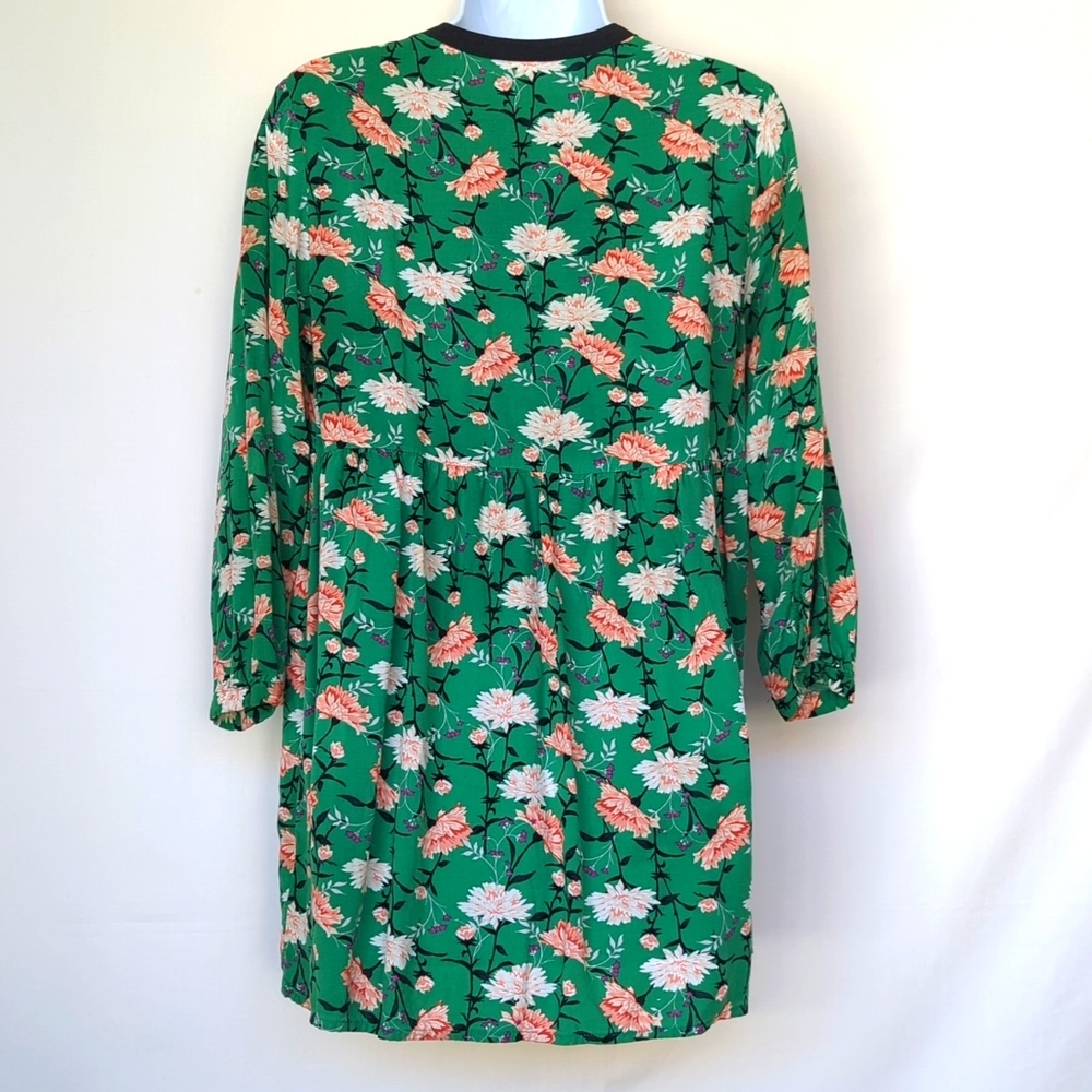 OLD NAVY | Floral Tie-Neck Mini Swing Dress - Picture 8 of 11